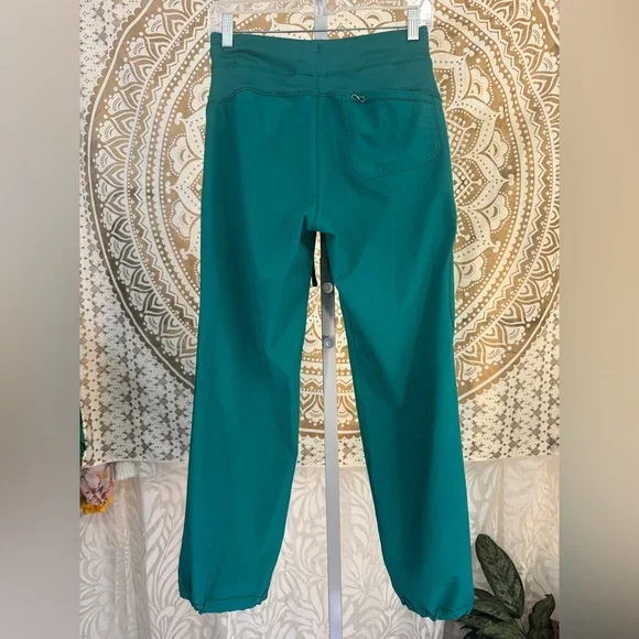 Teal Green Cargo Jogger Scrub Pants - Picture 2 of 10